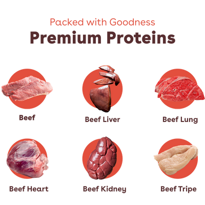 Freeze-Dried Raw Good Dog Food - Beef Recipe Nutritional Facts Image