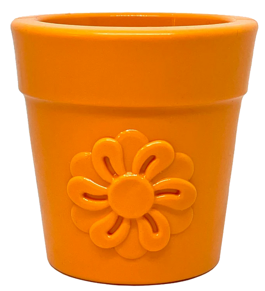 Flower Pot - Enrichment Slow Feeder (Orange)