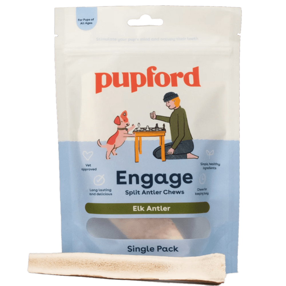 single pack of split elk antler chews for dogs | Pupford