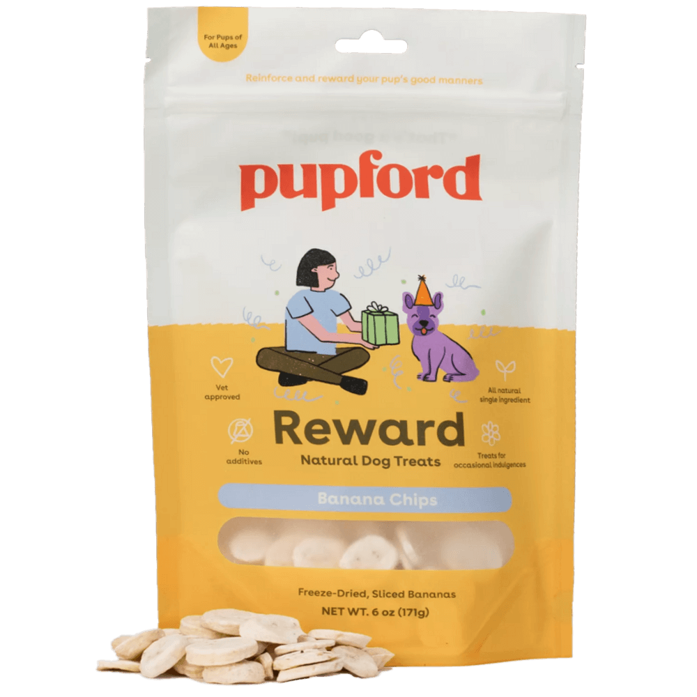 banana chips for dogs 6oz bag | Pupford
