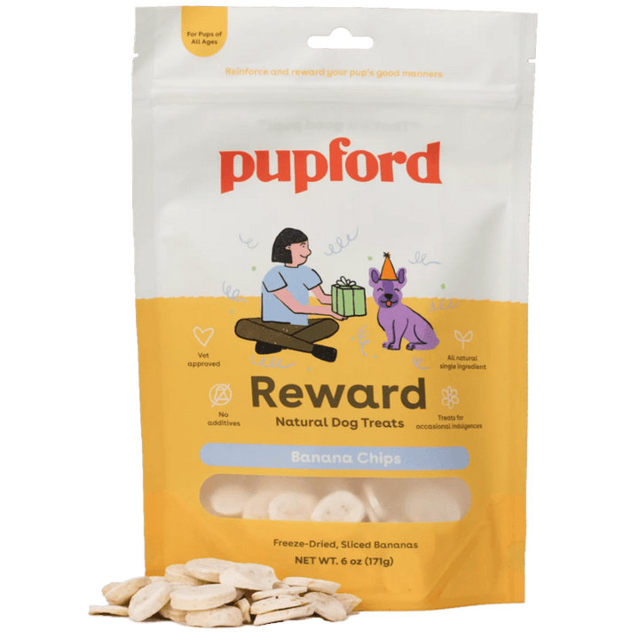 banana chips for dogs 6oz bag | Pupford