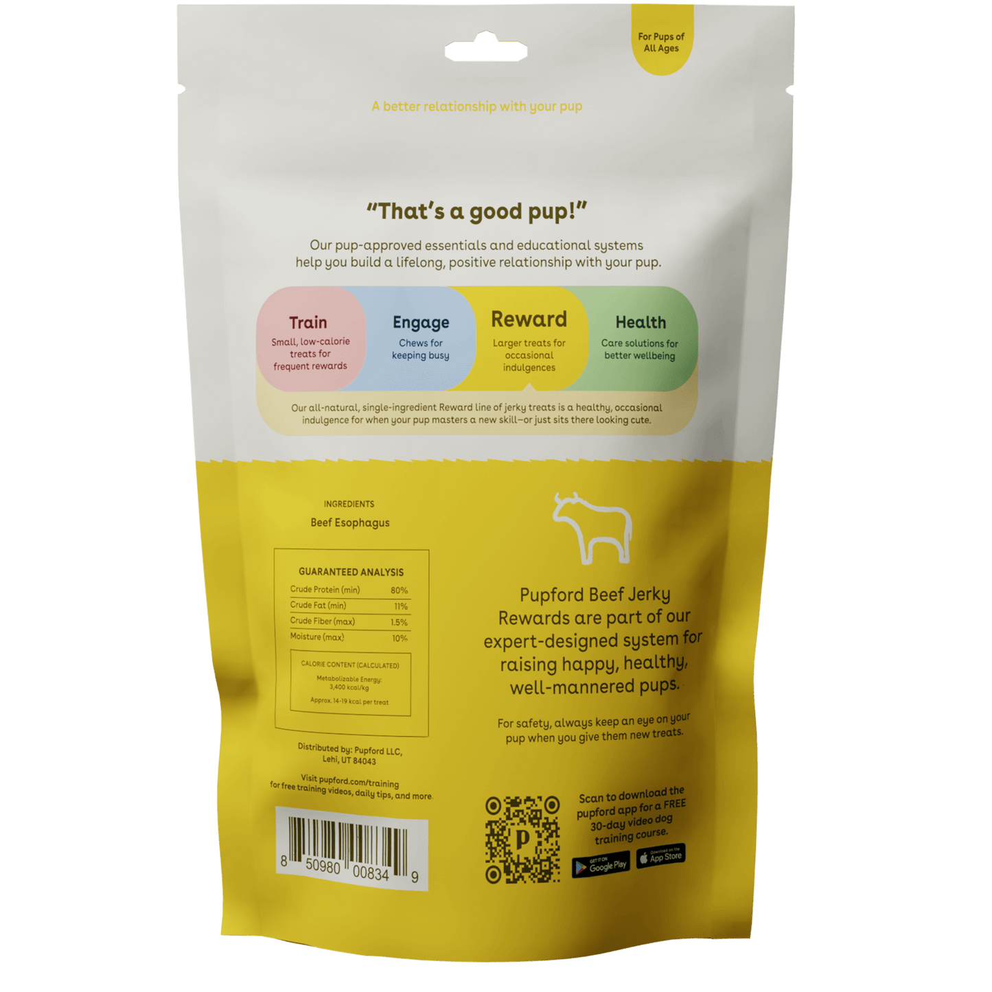 Reward Beef Jerky Treats 4 oz Ingredients | Pupford
