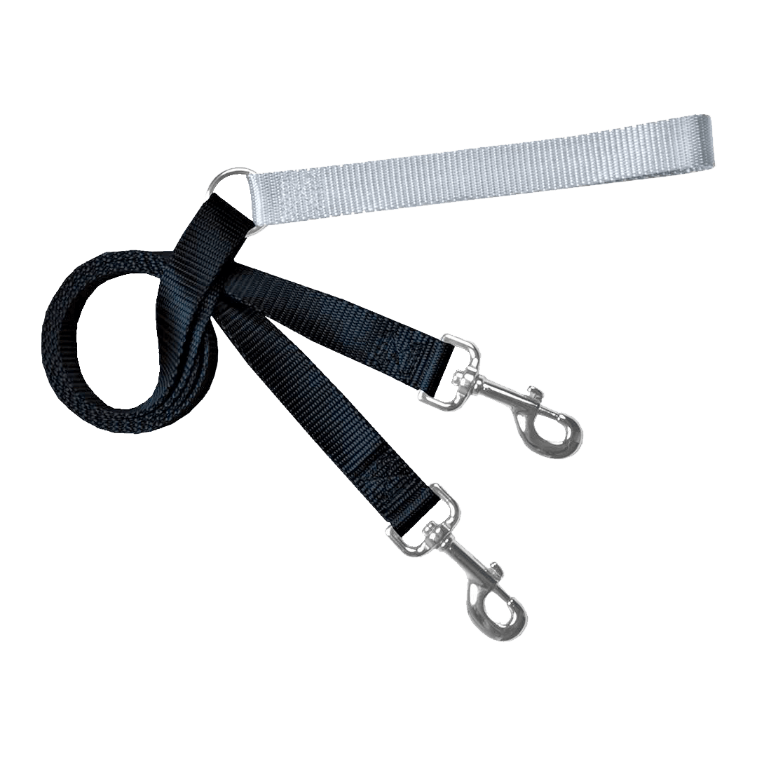 Training-Leash-Black-and-Silver | Pupford