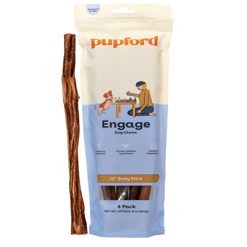 Bully Stick 12 Inch Dog Chew 4 Pack