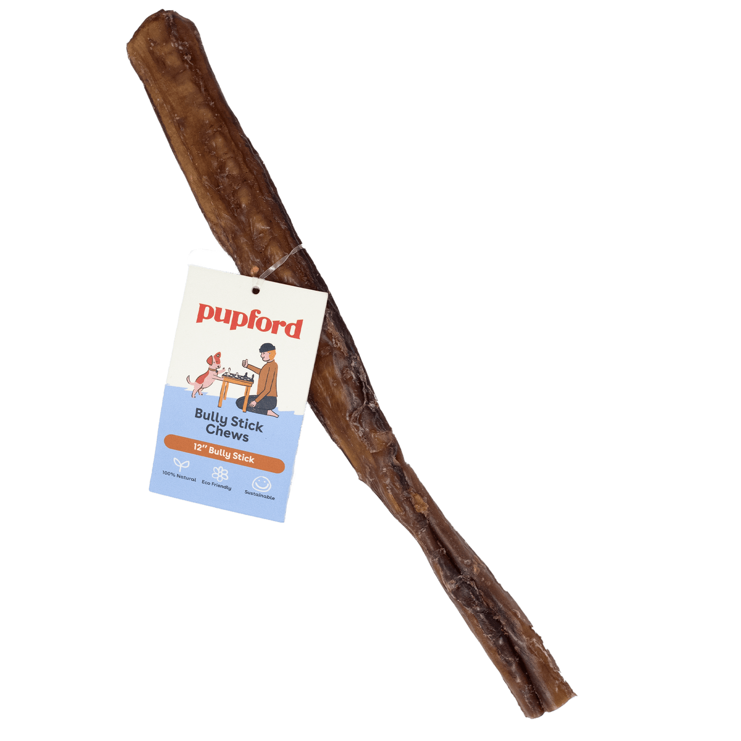 12 inch bully stick with tag