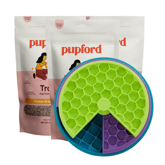 lickin payers dog puzzle and feeder with treats