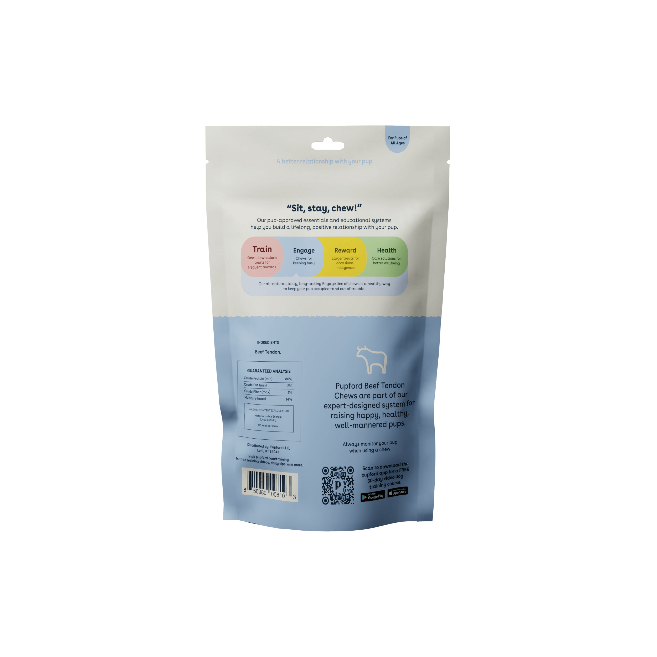Standard Beef Tendon Dog Chew Nutritional Facts Image