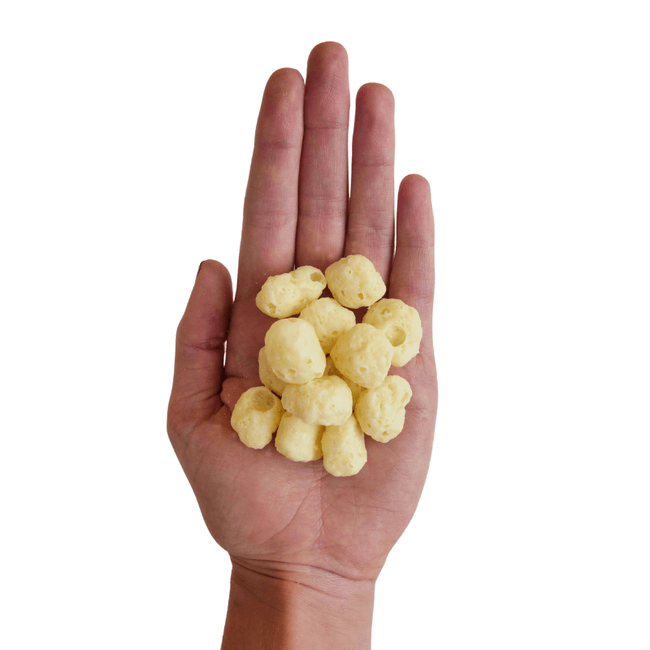 gouda crunchies in hand
