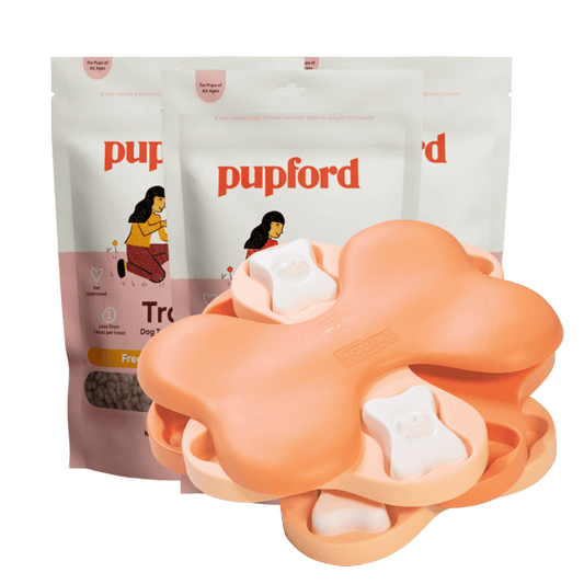 puppy tornado interactive treat puzzle with treats