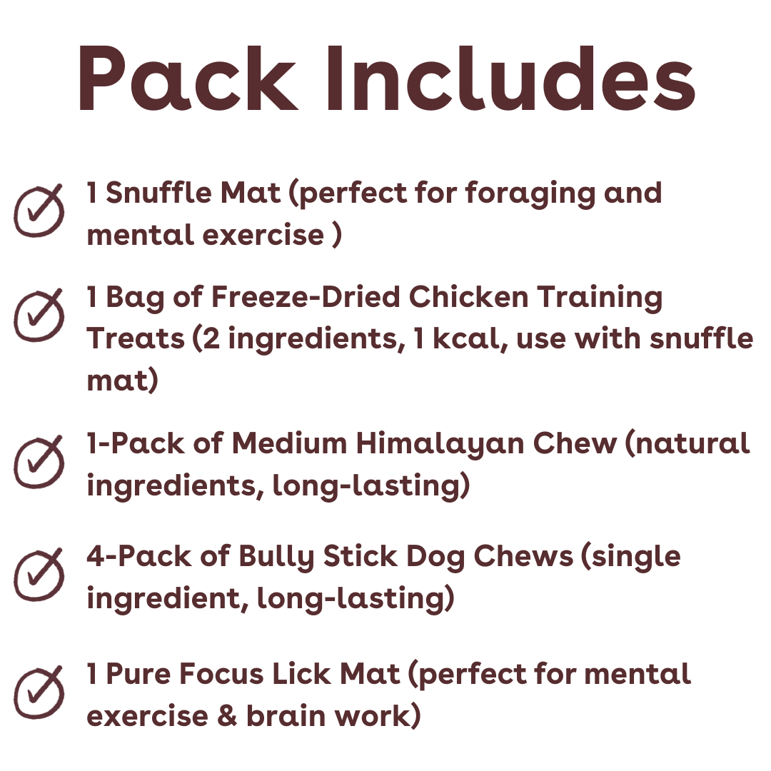 medium dog alone time pack inclusions