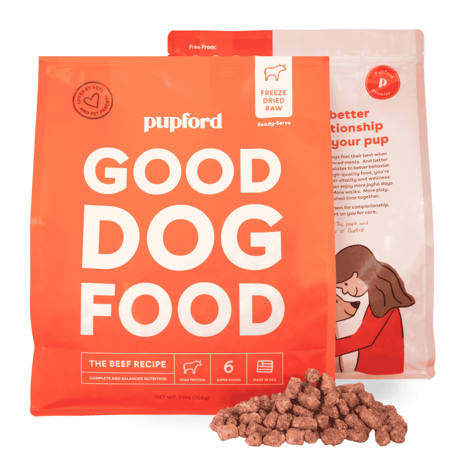 Freeze-Dried Raw Good Dog Food - Beef Recipe