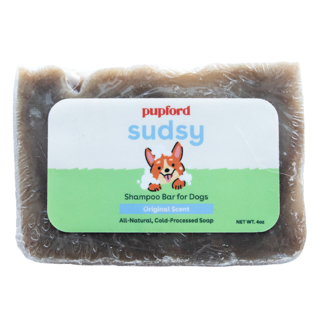 original scent shampoo bar for dogs front of soap label | Pupford
