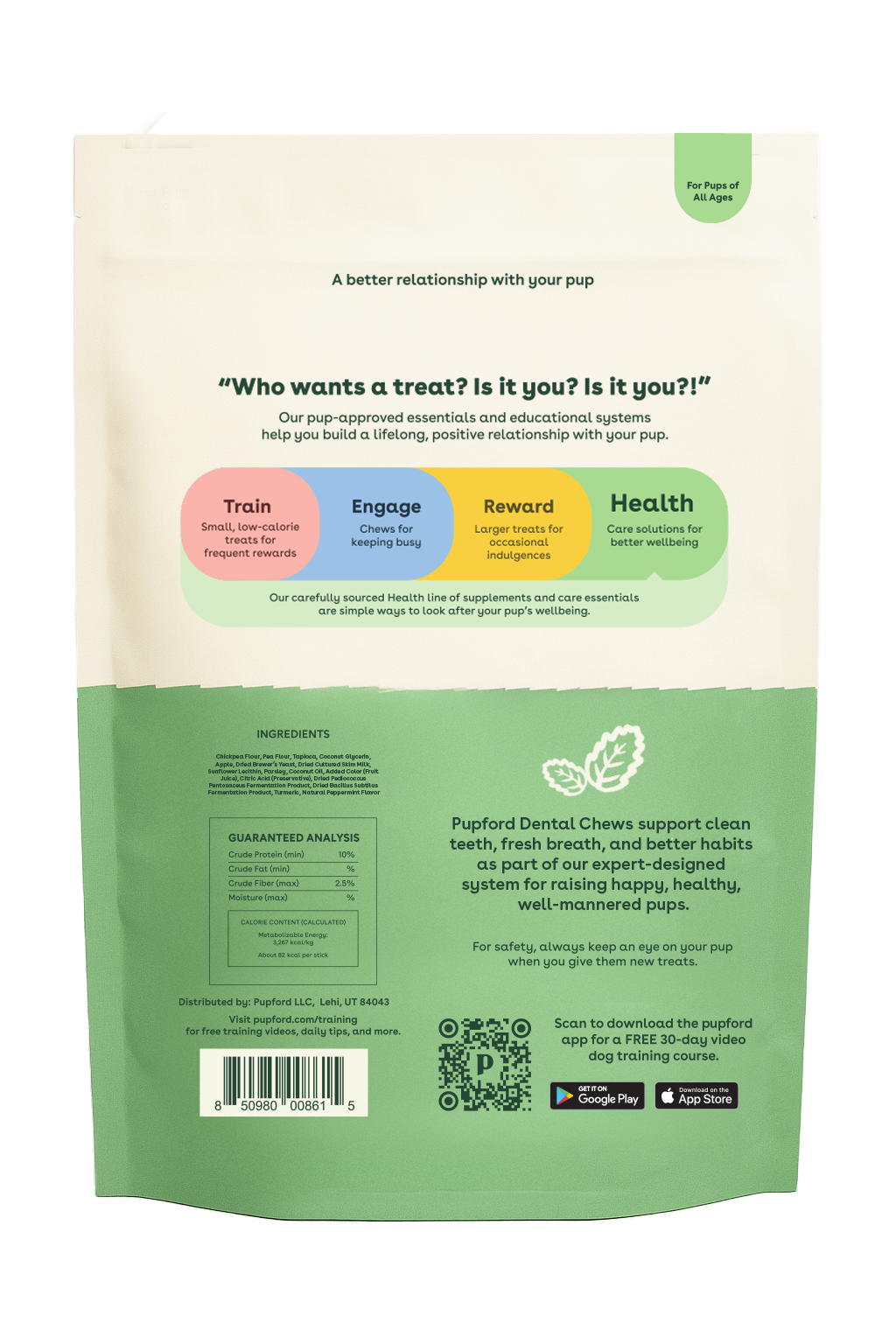 Dental Chews Nutritional Facts Image
