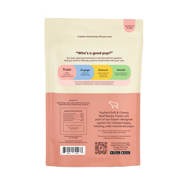 Soft & Chewy Beef Training Treats Nutritional Facts Image