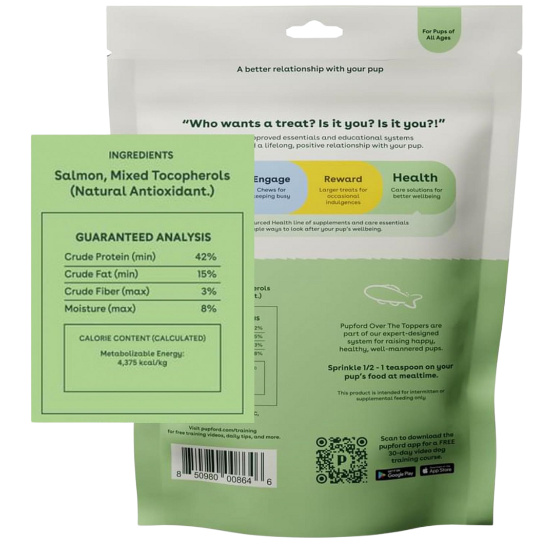 Over the Topper Freeze Dried Salmon Meal Enhancer Nutritional Facts Image