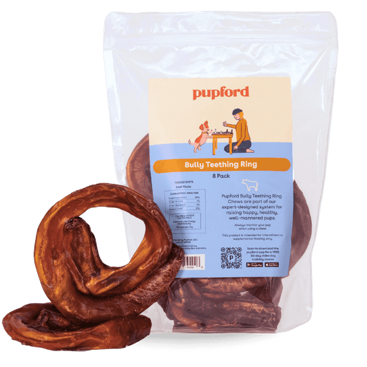 8 pack of bully rings chews for dogs | Pupford