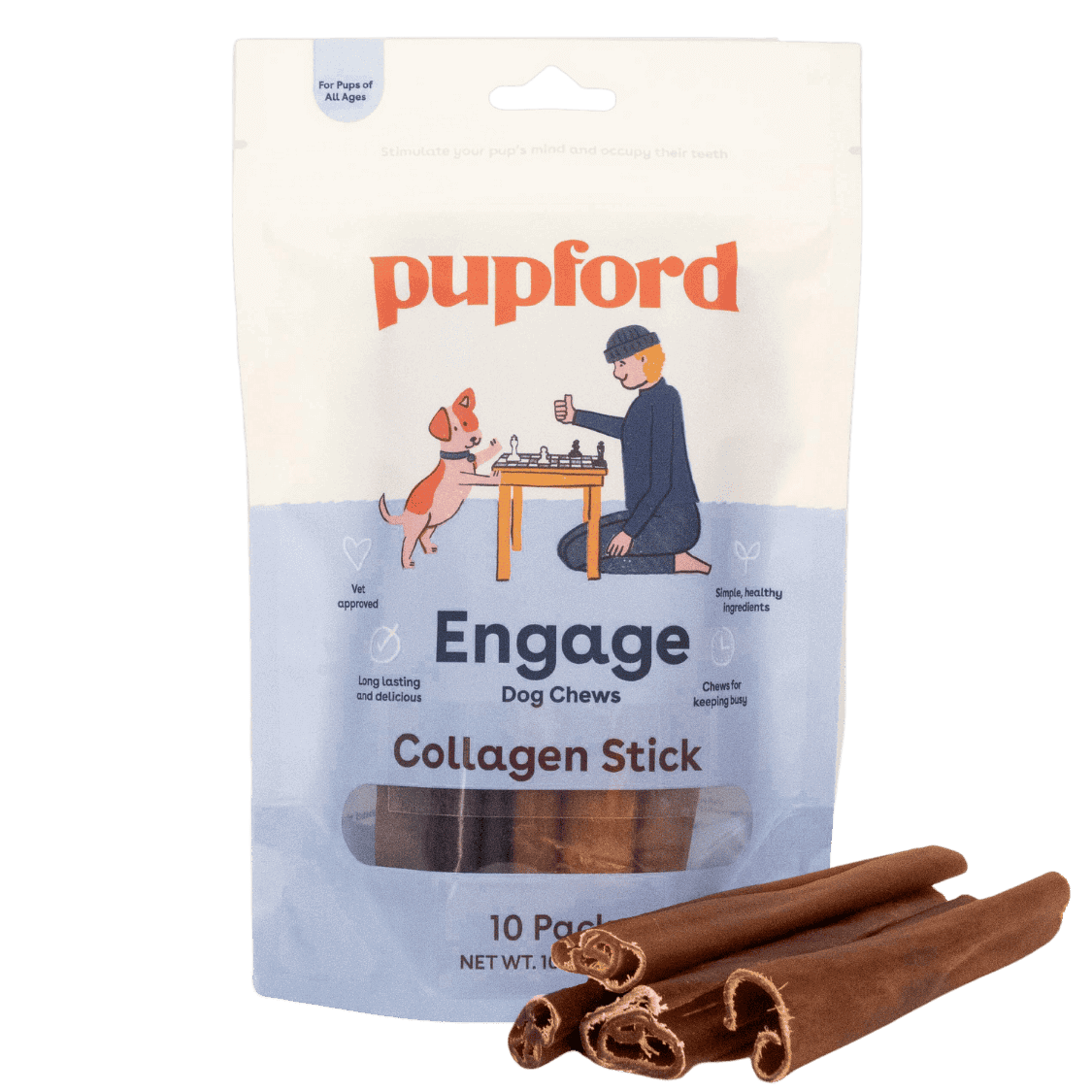 Collagen Sticks Dog Chews 10 Pack | Pupford
