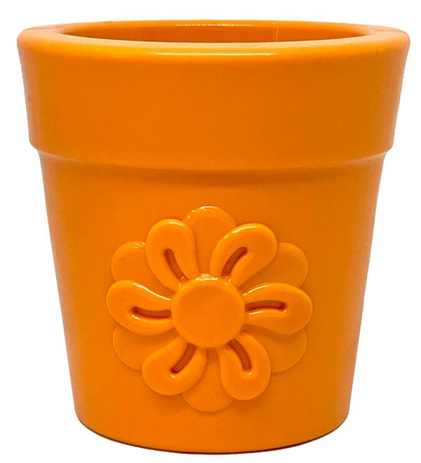Flower Pot - Enrichment Slow Feeder (Orange) - product image 1