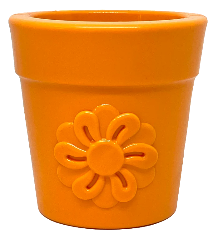 Flower Pot - Enrichment Slow Feeder (Orange) - product image 1