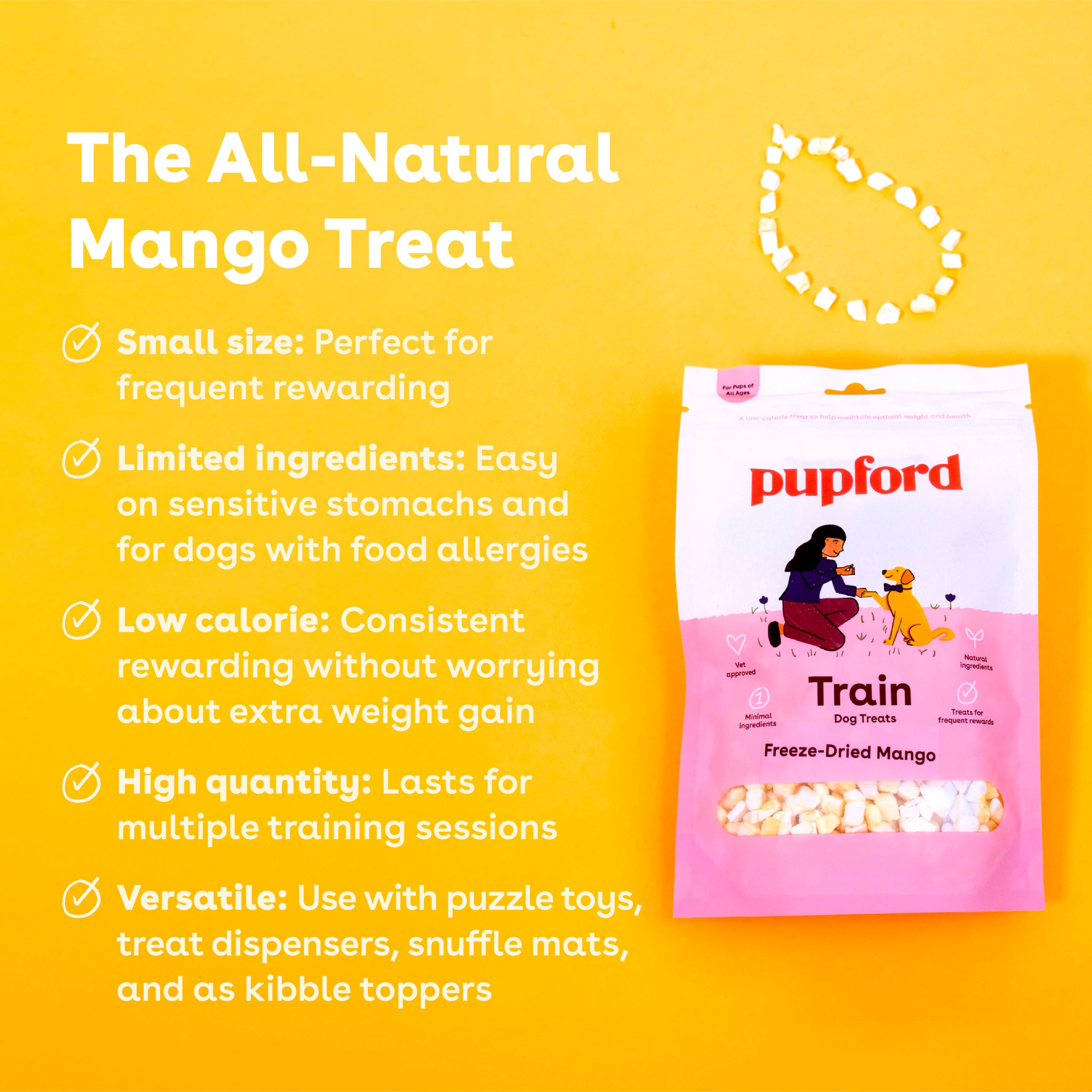 Freeze Dried Mango Training Treats - product image 2