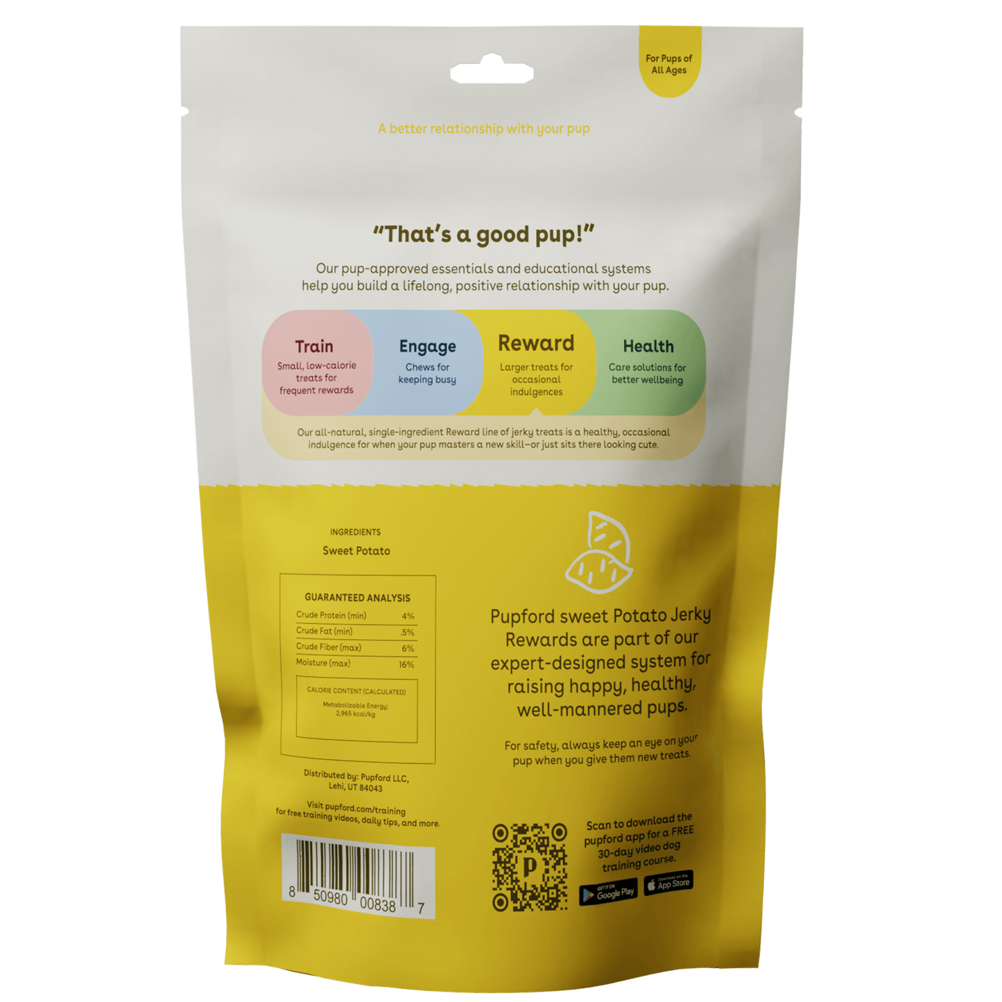 Sweet Potato Jerky Ingredients and nutritional information | Pupford