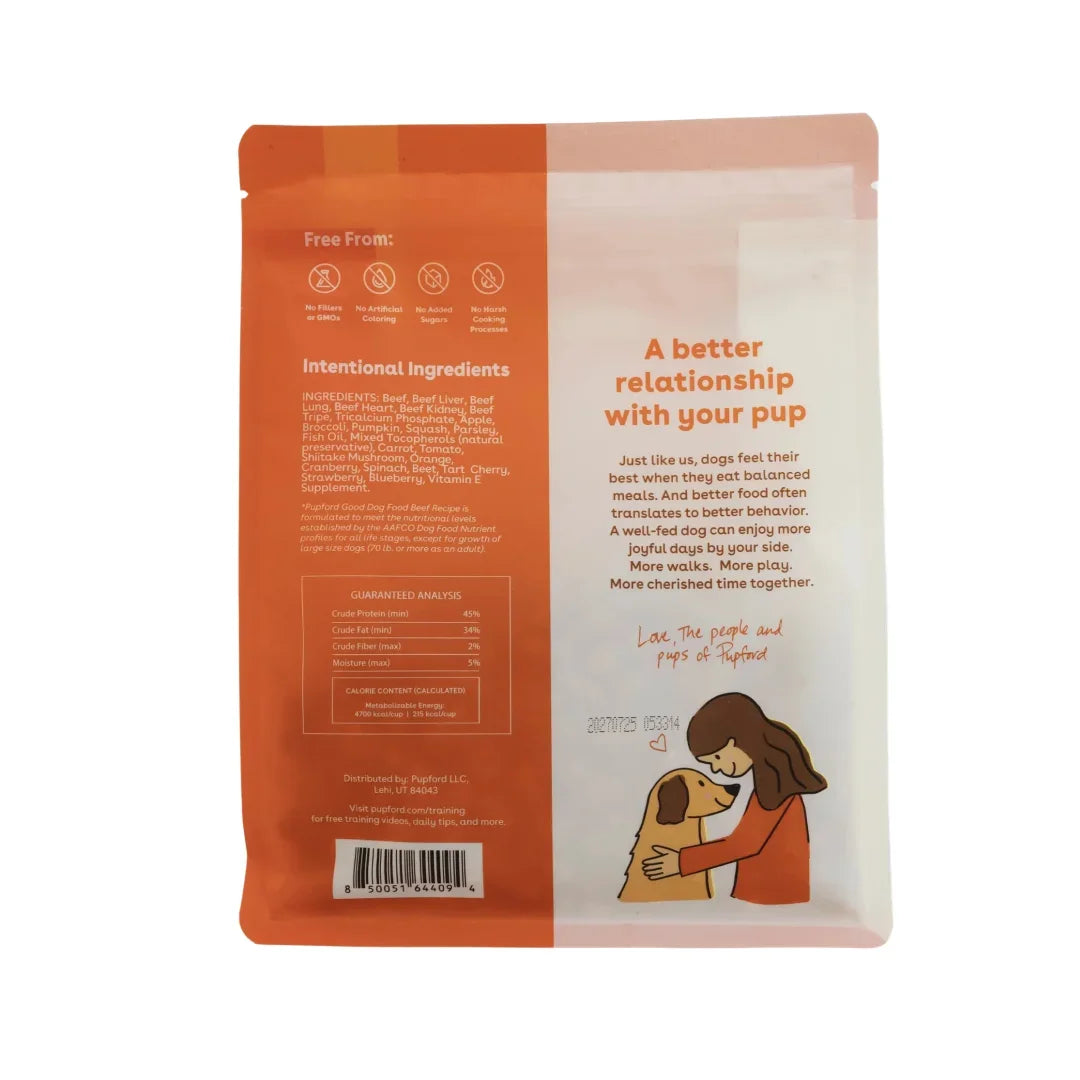 Freeze-Dried Raw Good Dog Food - Beef Recipe