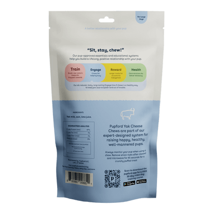 yak cheese back of bag