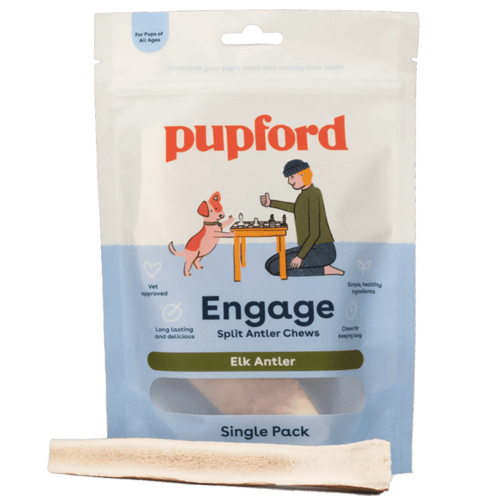 single pack of split elk antler chews for dogs | Pupford