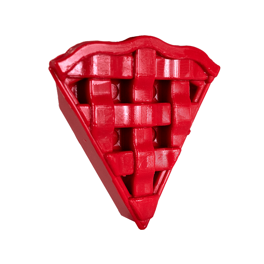 cherry pie enrichment chew toy extra angle | Pupford 