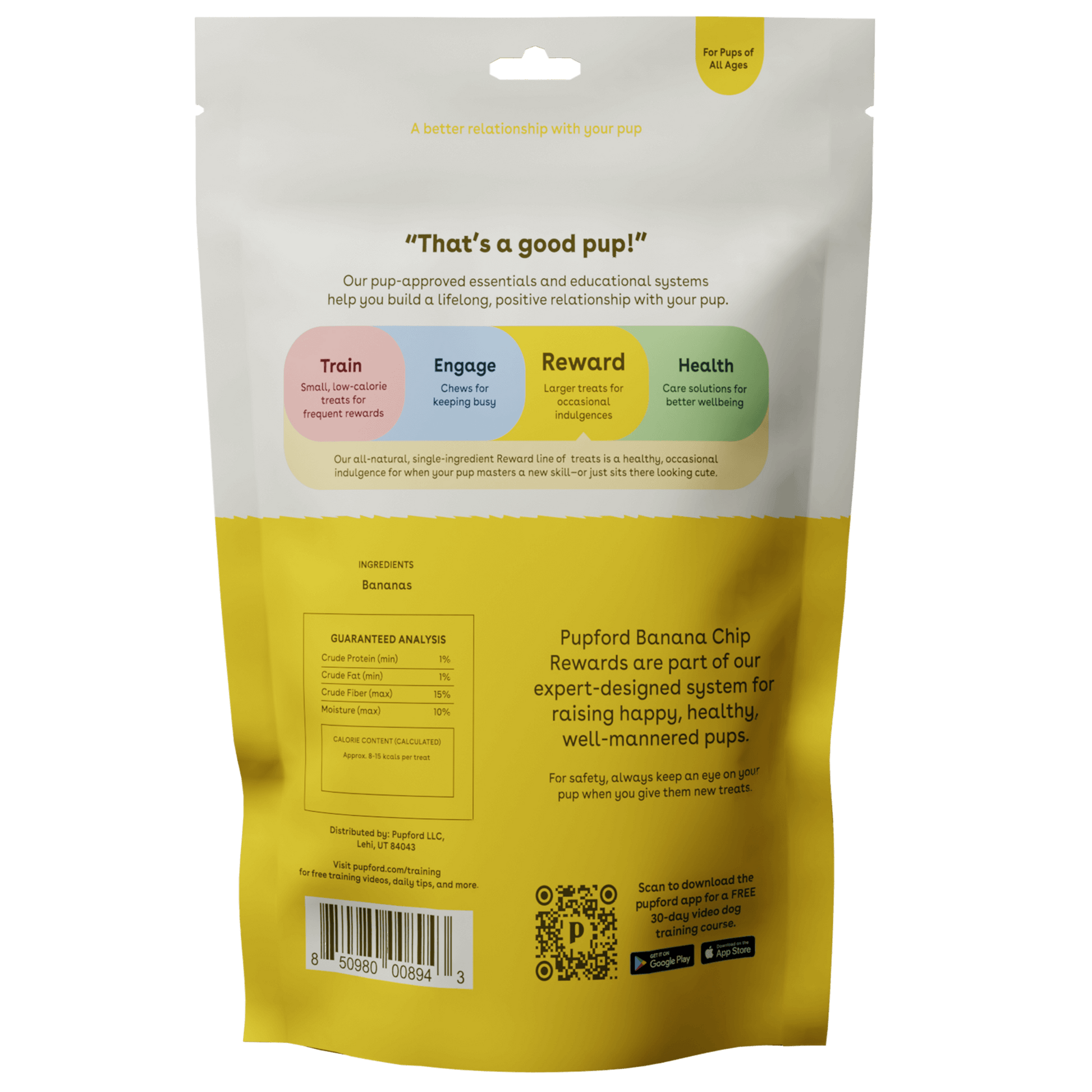 Reward Banana Chips 3 oz For Dogs Ingredients | Pupford