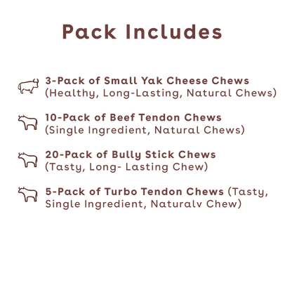 Chew Mega Pack for Small dogs and puppies | Whats in the Pack