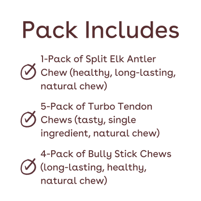 large dog chew favorites pack inclusions