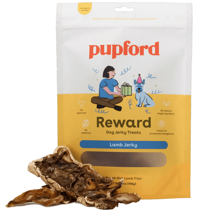 crunchy Lamb Jerky for dogs | Pupford 