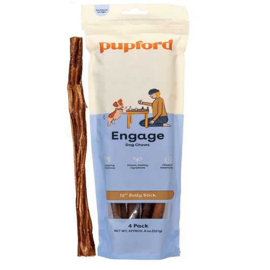 Bully Stick 12 Inch Dog Chew 4 Pack