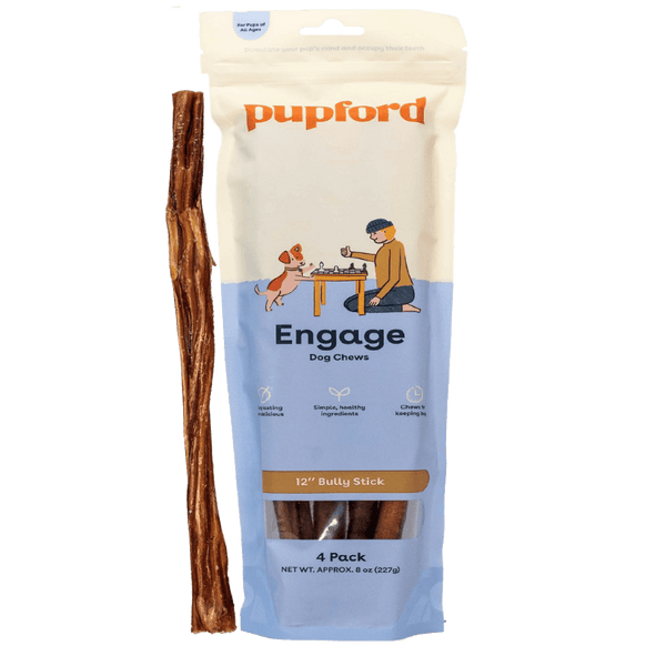 Bully Stick 12 Inch Dog Chew 4 Pack