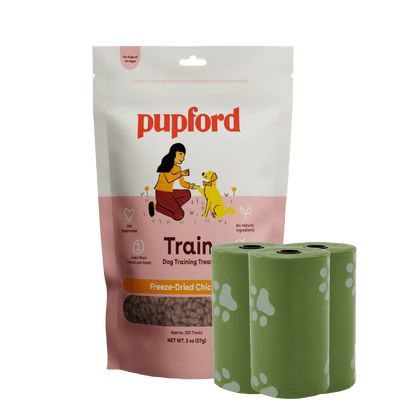 chicken training treats plus 3 poop bag rolls