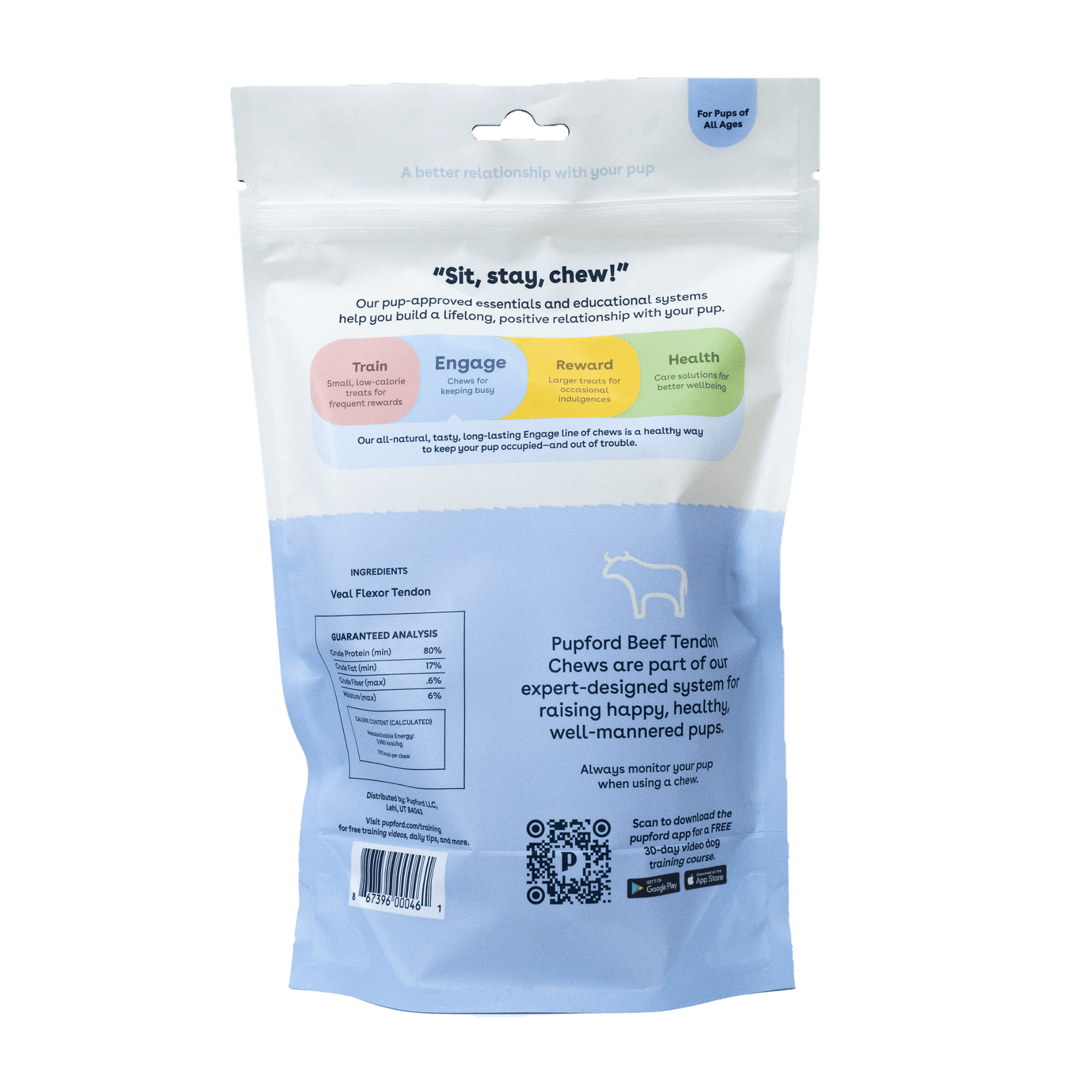 Thick Beef Tendons Back of Bag