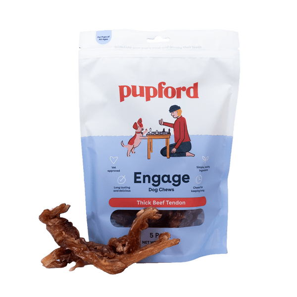 Thick Beef Tendons Bag Five Count with product