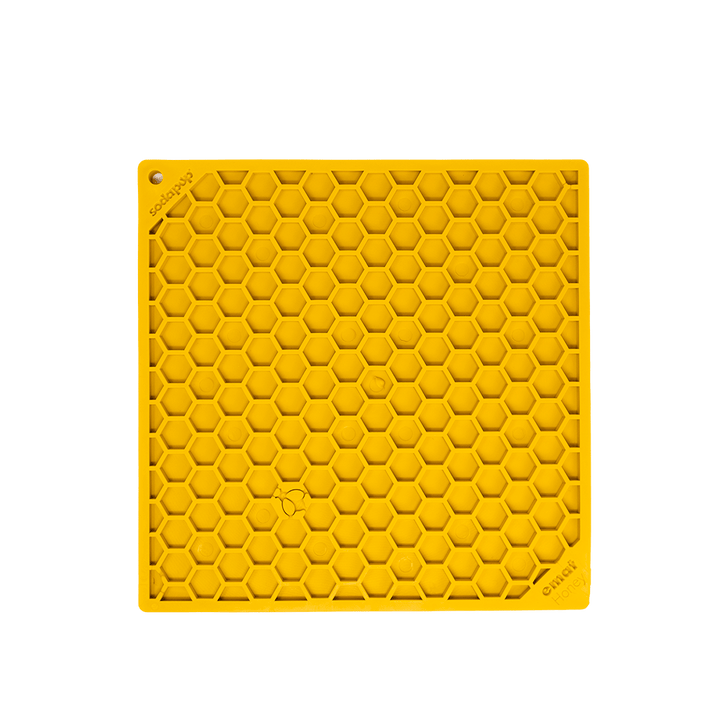 honeycomb Yellow Lick Mat | Pupford 