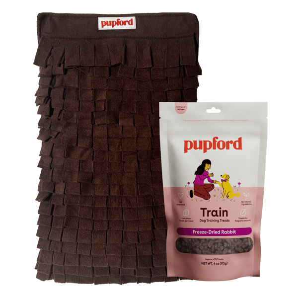 Snuffle mat and rabbit training treats combo