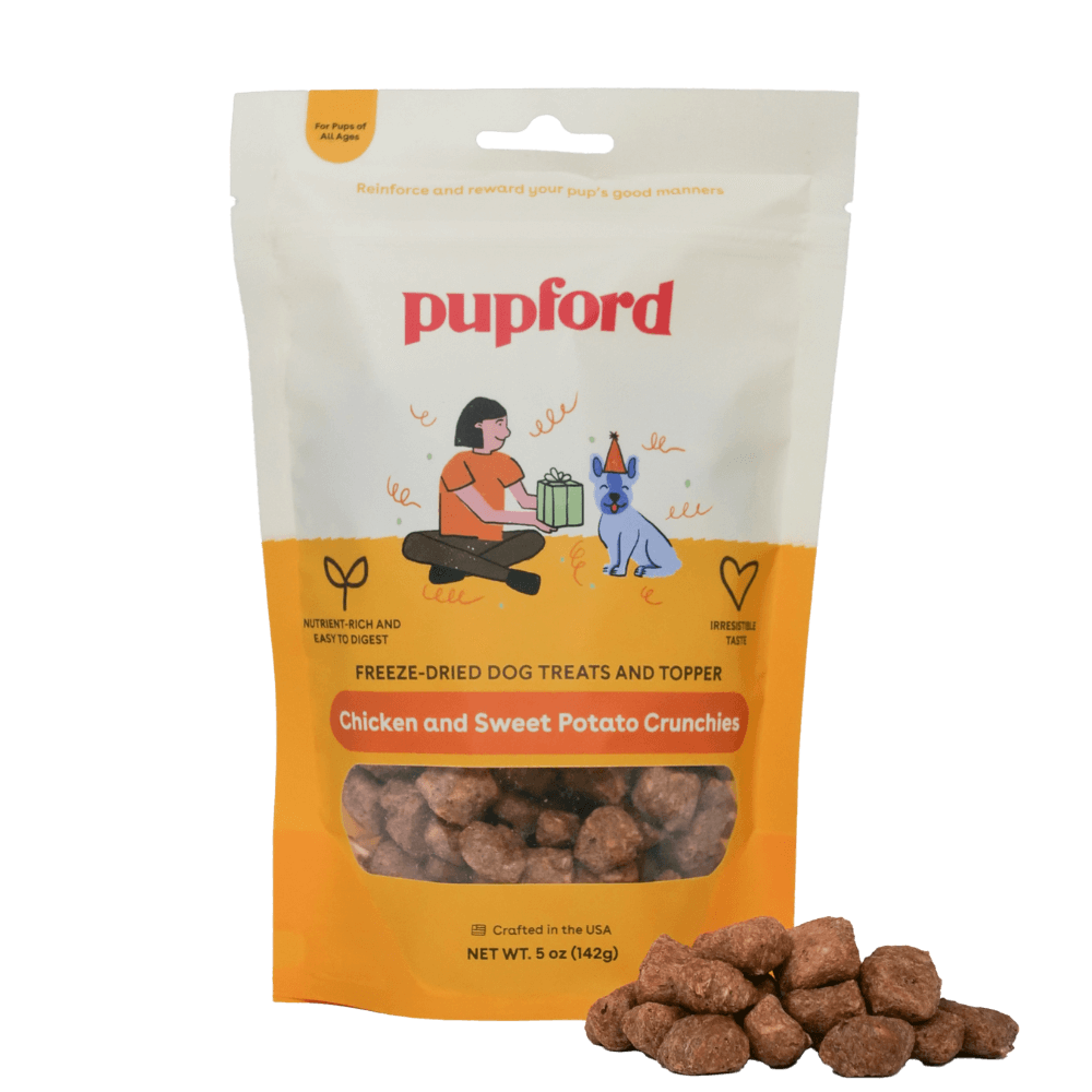 chicken and sweet potato crunchies dog treats 5oz bag | Pupford