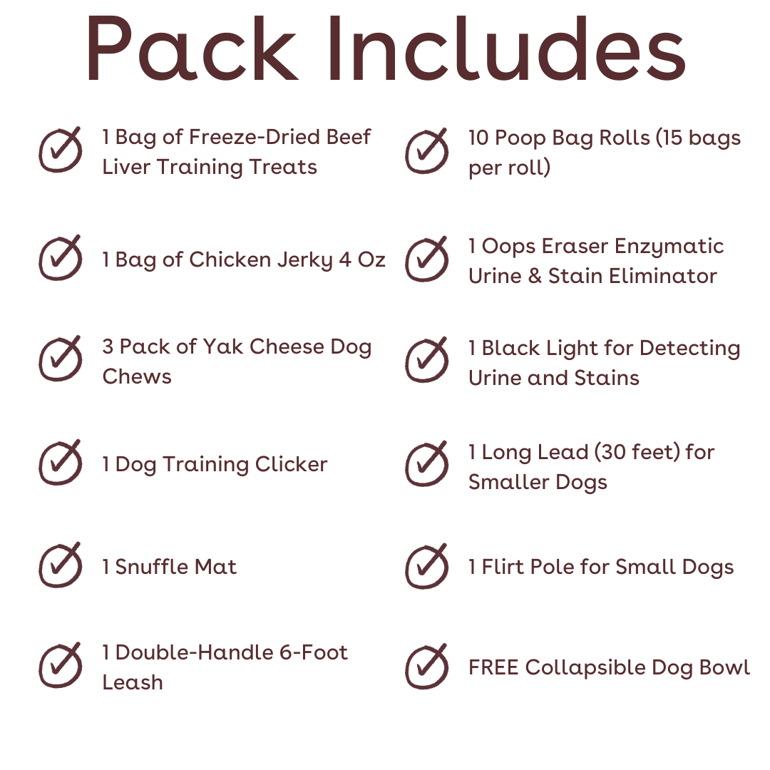 puppy and small dog new pups pack inclusions