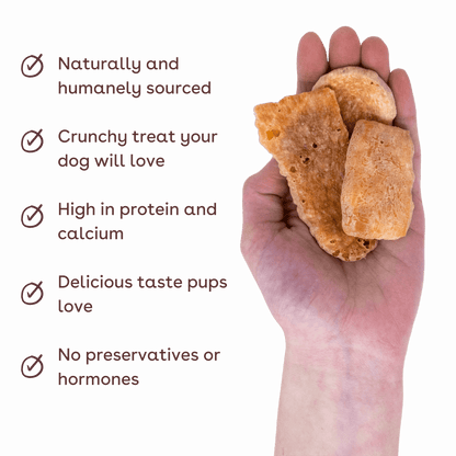 yak cheese crackers in hand with benefit