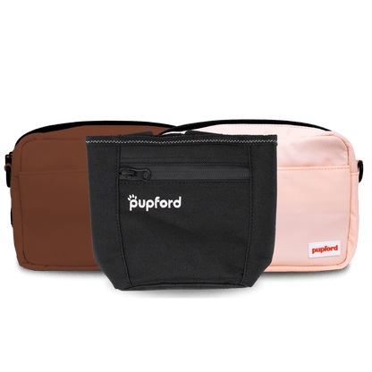 3 colors and variants of training treat pouches