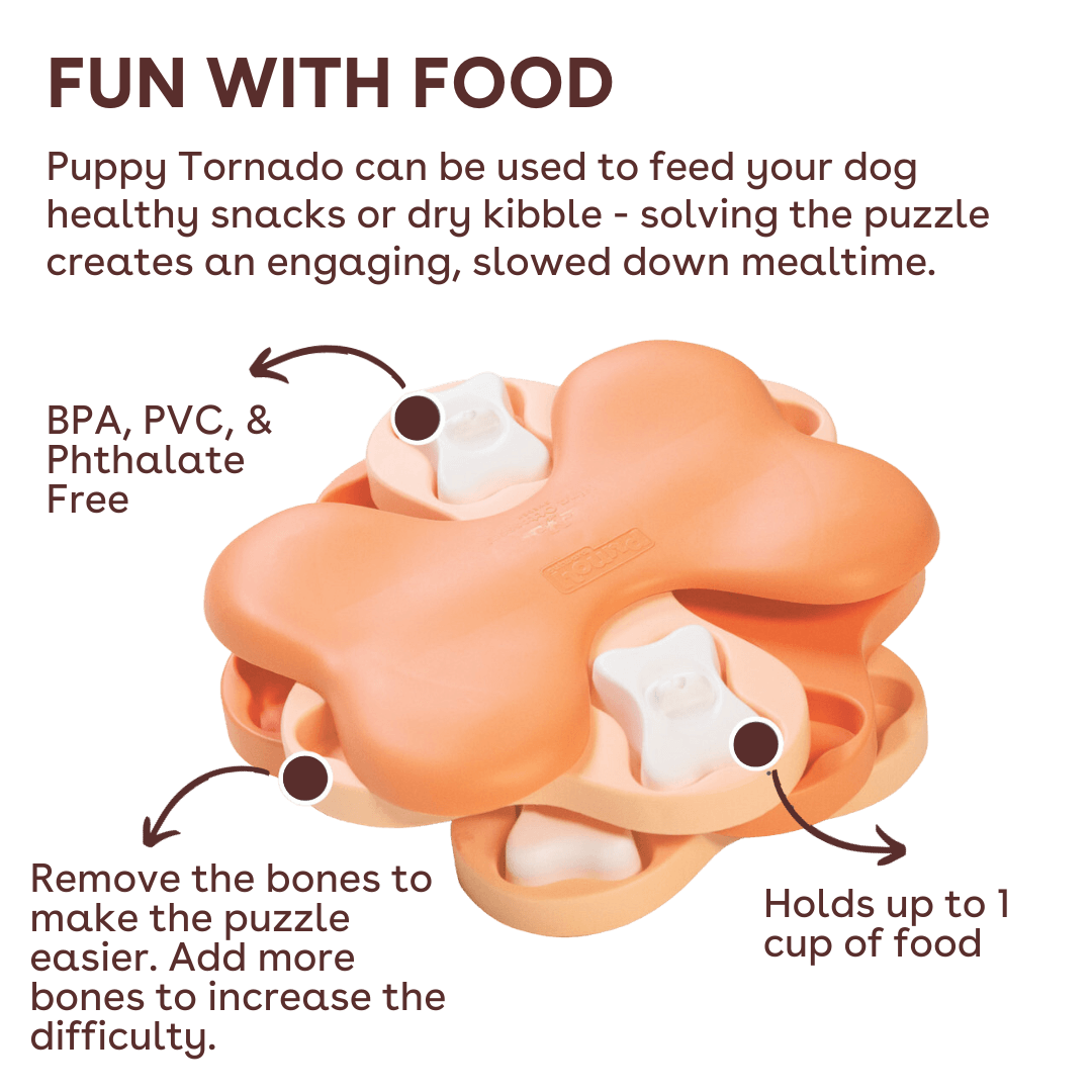 puppy tornado interactive treat puzzle fun with food