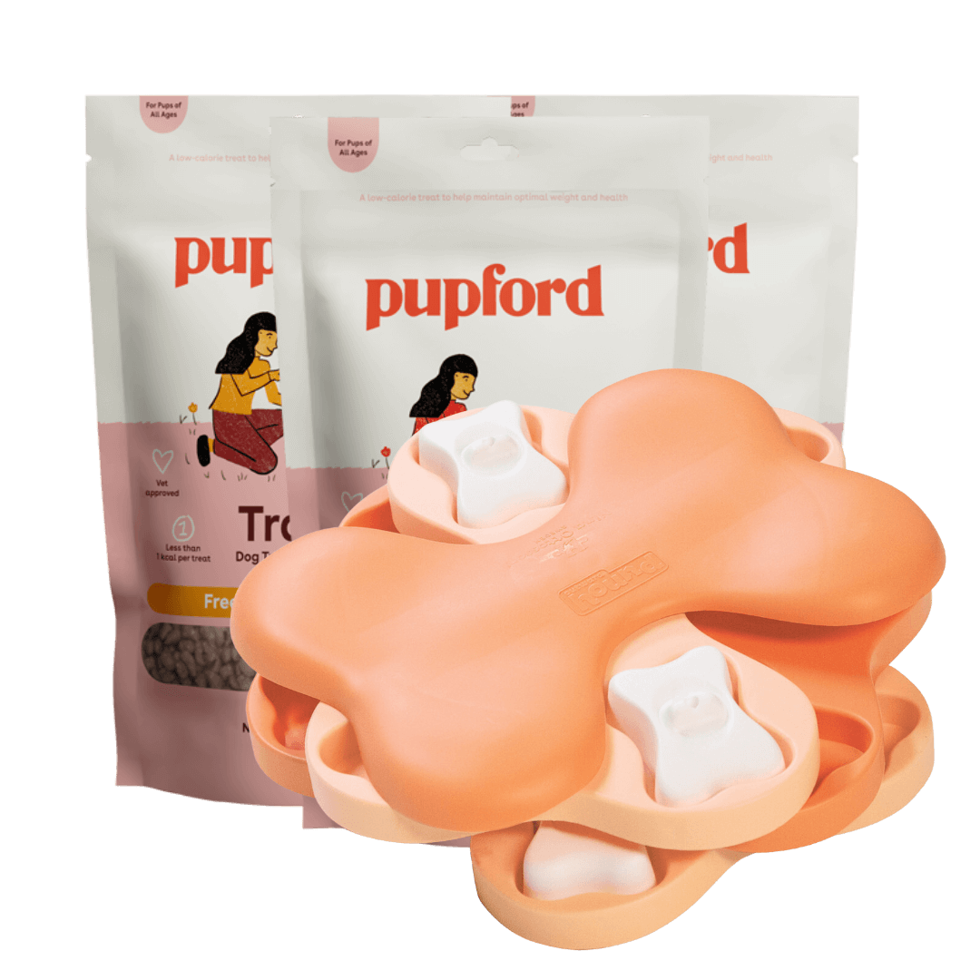 puppy tornado interactive treat puzzle with treats