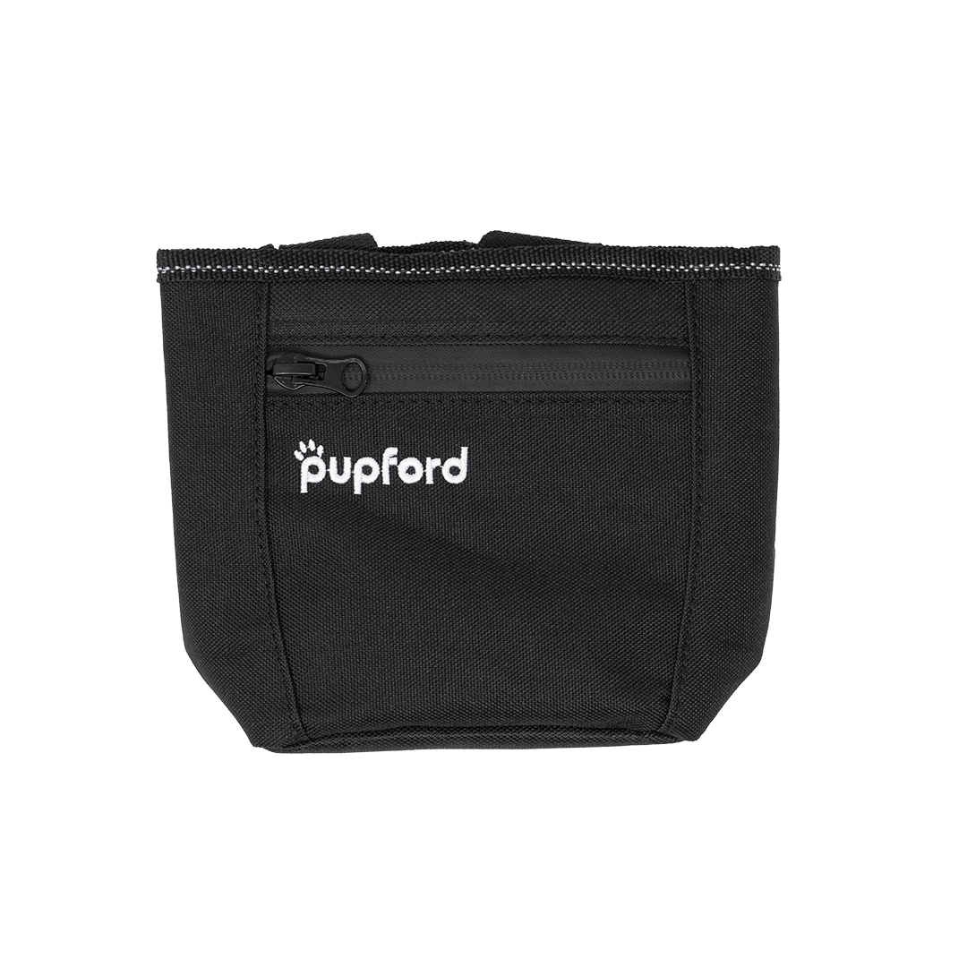 black dog training treat pouch