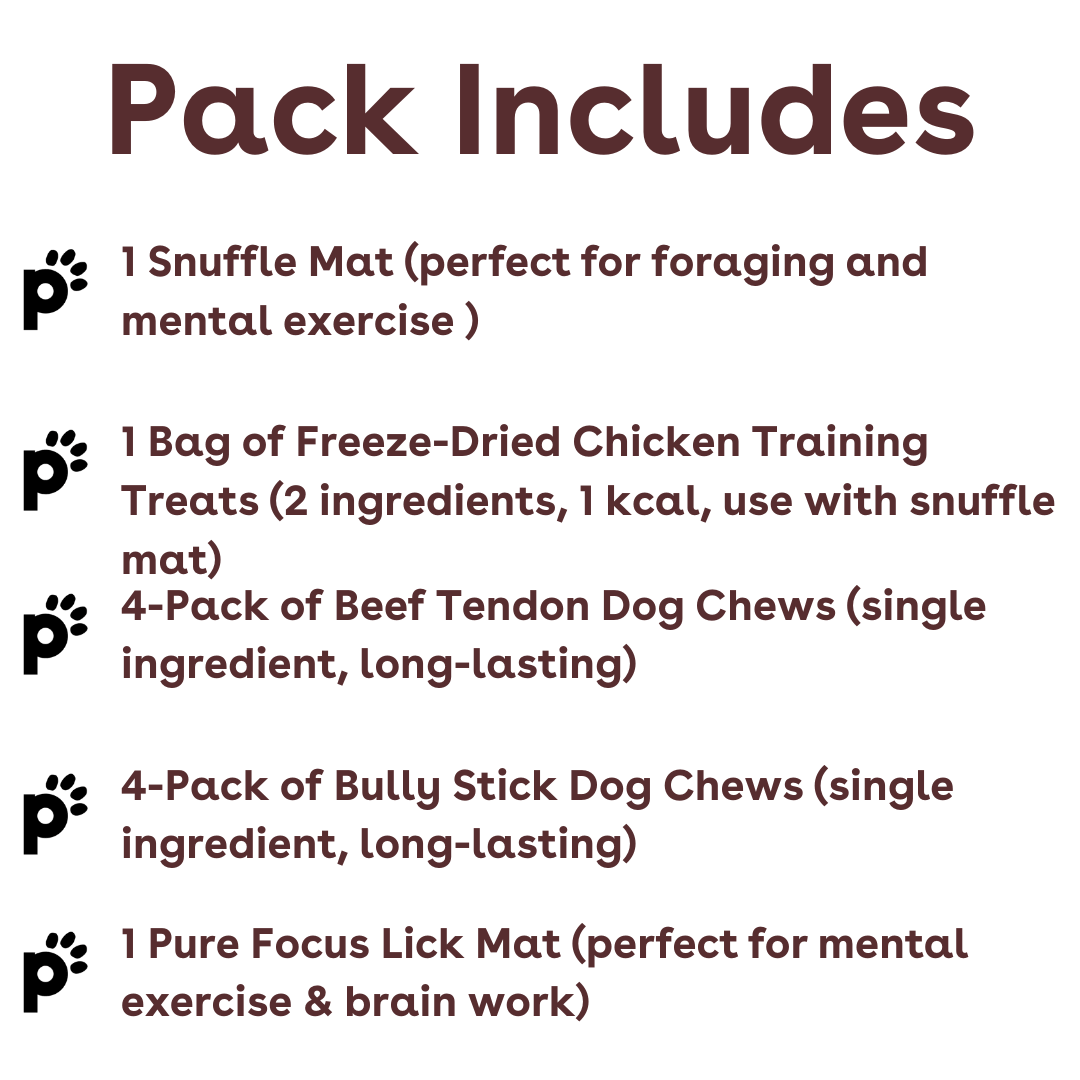 puppy and small dog alone time pack inclusions