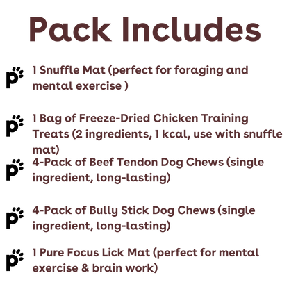puppy and small dog alone time pack inclusions