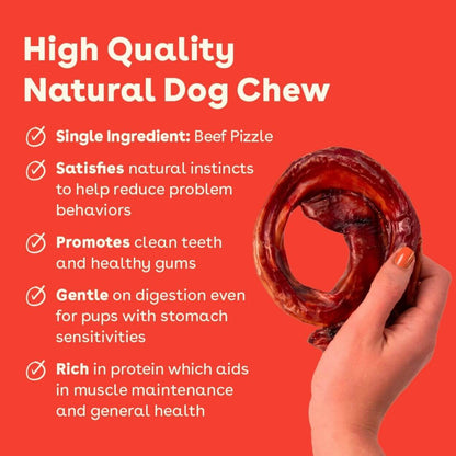 benefits of bully rings including single ingredient, long lasting, and promotes dental health | Pupford